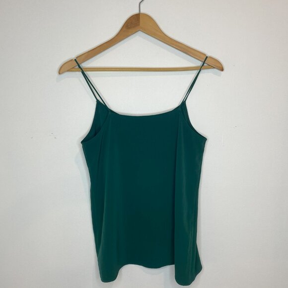 Uniqlo -  Flowy, Thin strap, tank top, Dark/Forest Green, Size S - Picture 2 of 5